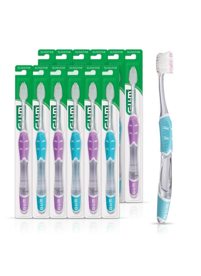 GUM Technique Deep Clean Sensitive Toothbrush, Compact Head & Ultra Soft Tapered Bristles for Adults with Sensitive, 1ct (12pk)