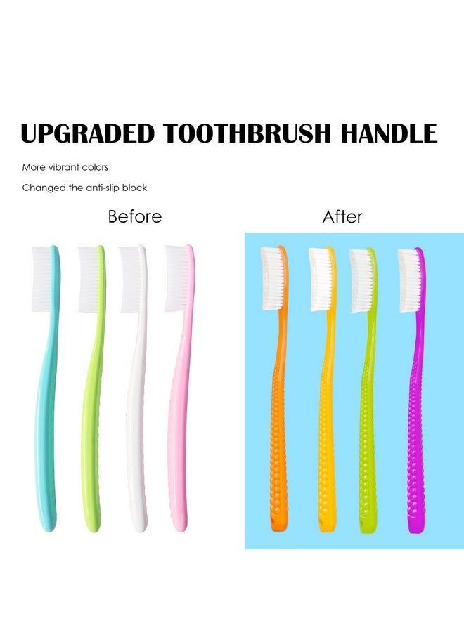 EasyHonor Huge Head Toothbrush, Big Toothbrush, Giant Head Toothbrush, Hard & Firm Toothbrush bristles BPA Free for Proper Dental Care 4 Pack with White Hard Bristles.