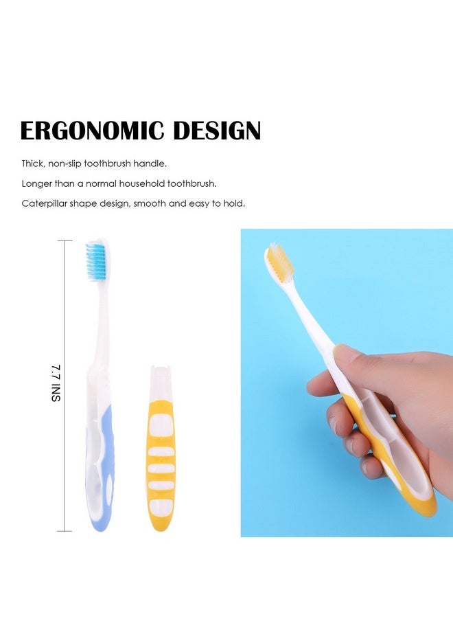 EasyHonor Travel Toothbrush Bulk, Folding Toothbrush with Toothbrush Box,Soft Potable Travel Size Toothbrush, Individually Wrapped Toothbrush for Travel Camping School Home Supplies.(12 Pcs)