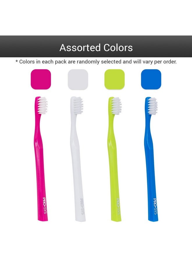 PRO-SYS® Adult Tapered Soft Toothbrush (Colorful 4-Pack) - ADA Accepted, Made with Soft Dupont™ bristles