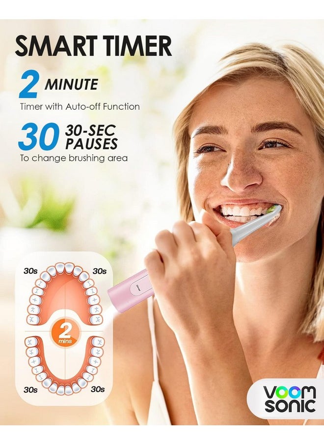 Voom Sonic Pro 5 Electric Toothbrush for Adults - Ultrasonic Electric Toothbrushes with Replacment Brush Head, Dentist Recommended Power Sonic Toothbrush with 5 Modes