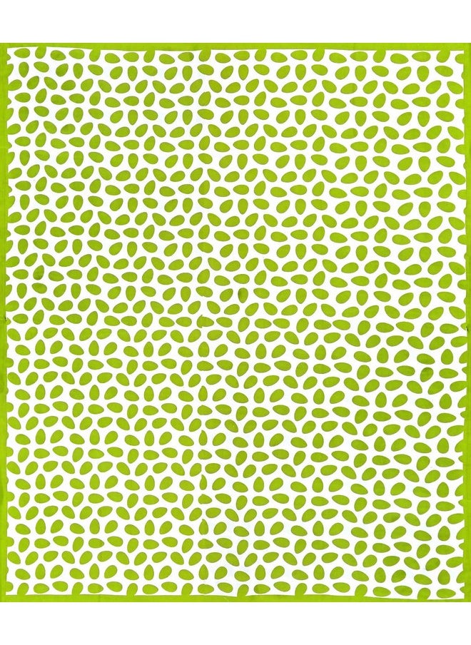 UniqChoice Green Color Cotton Printed Double Bedsheet with 2 Pillow Cover (Polka Dots)