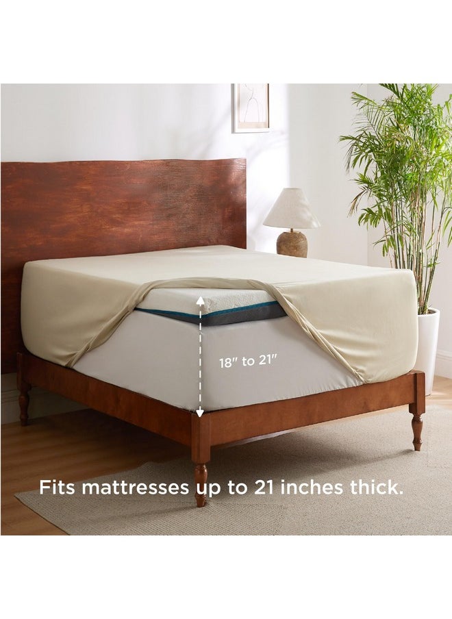 Bedsure Deep Pocket Queen Sheets Set - Fits Mattresses Up to 21