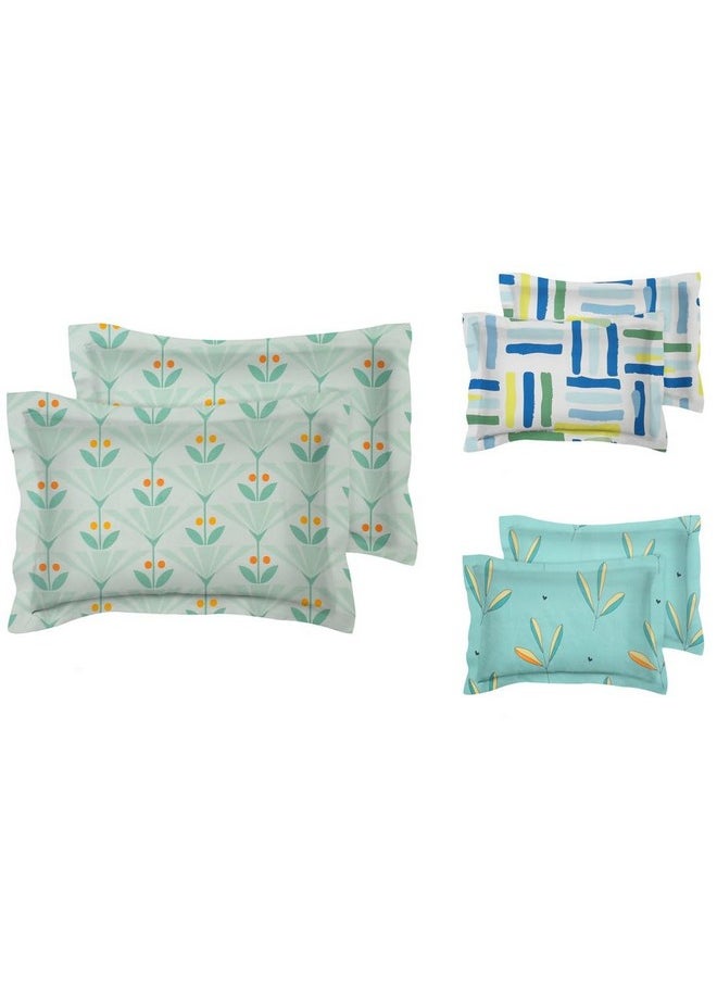 BSB HOME Present Designer Printed 6 Piece 100% Pure Cotton Pillow Cover Set- 20