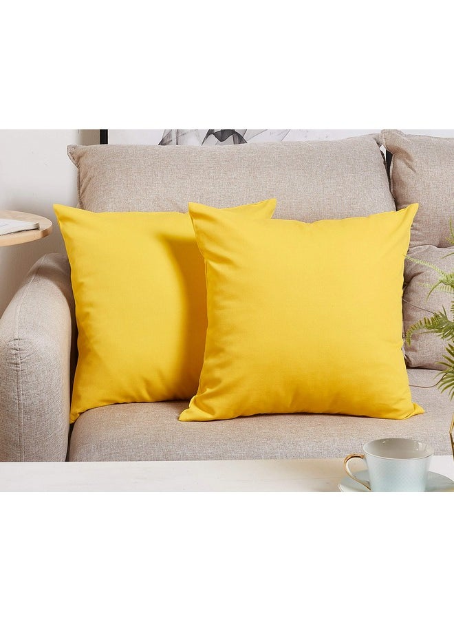 24 x 24, Yellow : TangDepot Cotton Solid Throw Pillow Covers, 24