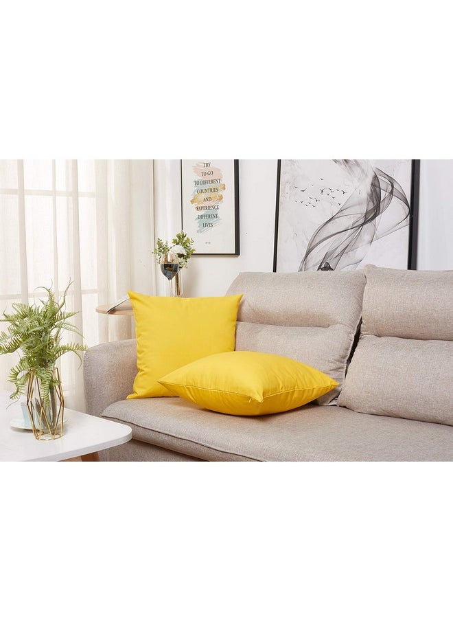 24 x 24, Yellow : TangDepot Cotton Solid Throw Pillow Covers, 24