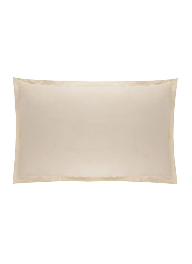 Trance Home Linen 400 Tc Premium Cotton Pillow Covers | Solid Pillow Cases | Set Of 2 Piece Pillow Covers Only |Large Size (Ivory, 20 X 30 Inch)