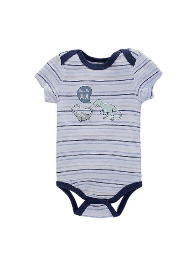 Bambimici Dinosaur Back Up Dude Print Short Sleeve with Pyjama 3-Piece