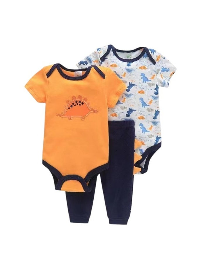 Bambimici Dinosaur Print Short Sleeve with Pyjama 3-Piece