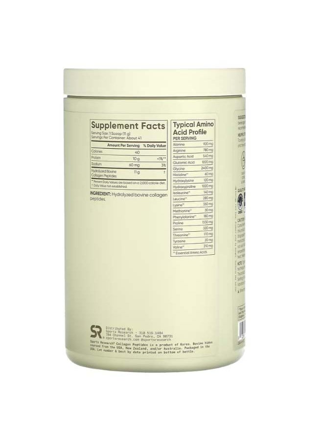Collagen Peptides Unflavored 1 lb 454 g