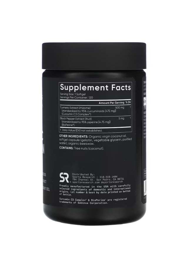Turmeric Curcumin 500 mg 120 Softgels