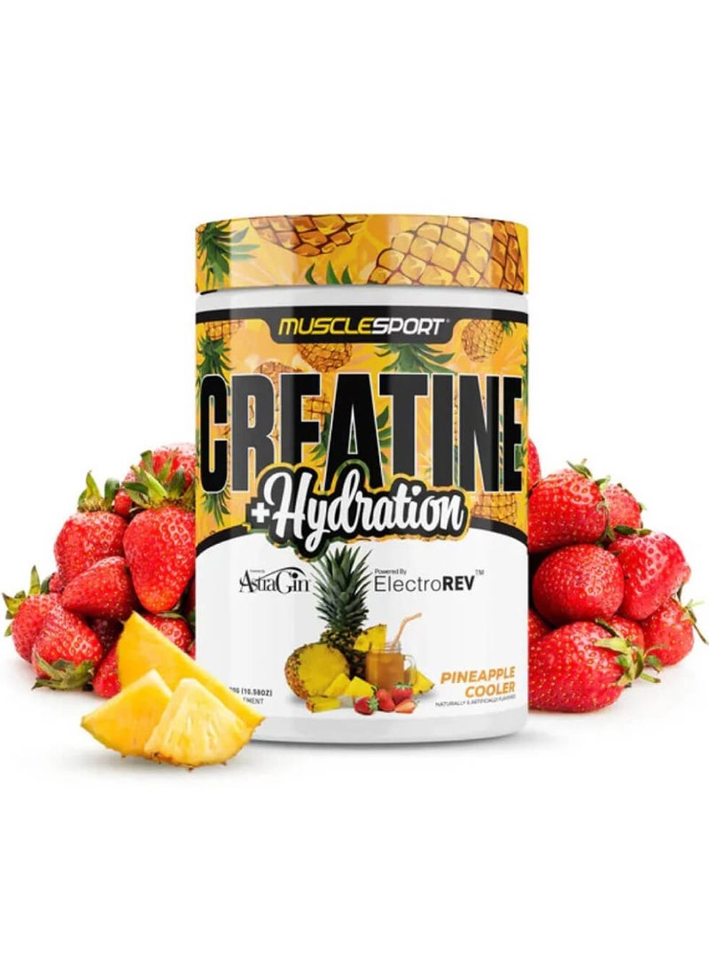 MuscleSport Creatine +Hydration 300g Pineapple Cooler