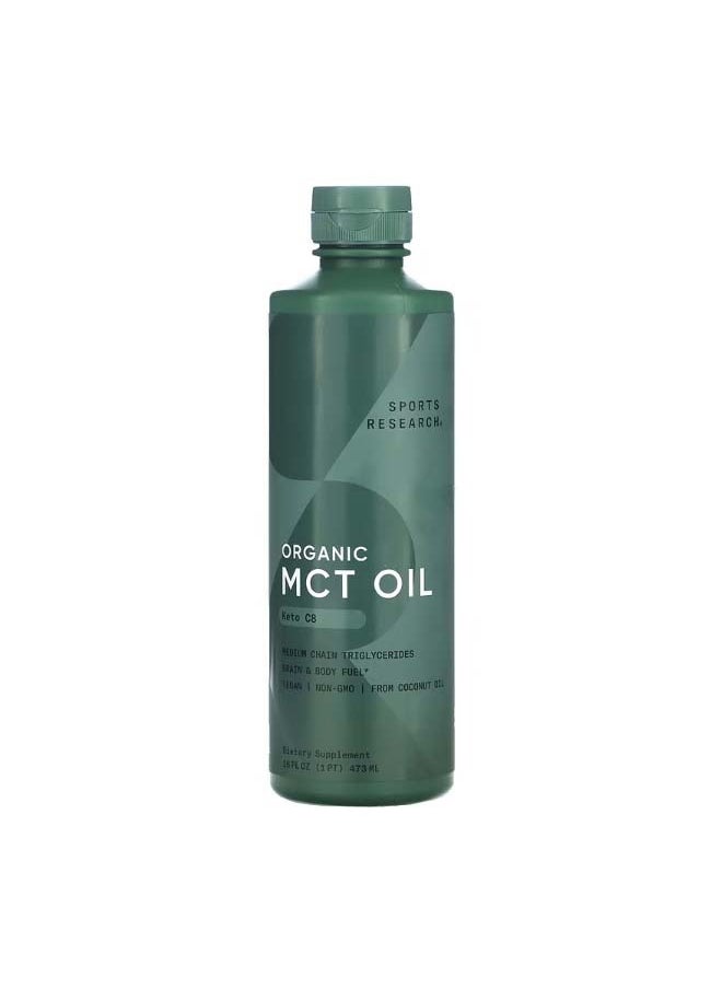 Organic MCT Oil Keto C8 16 fl oz 473 ml