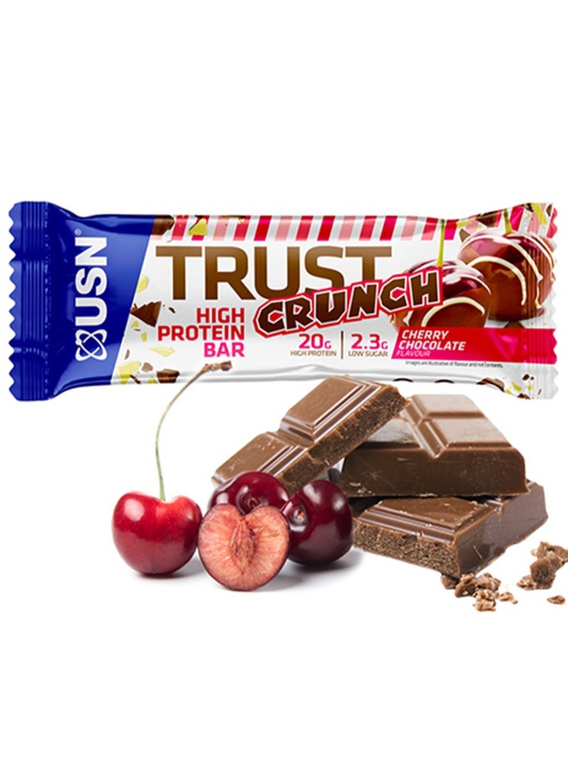 USN Trust Crunch Protein Bar Cherry Chocolate 60g Pack of 12