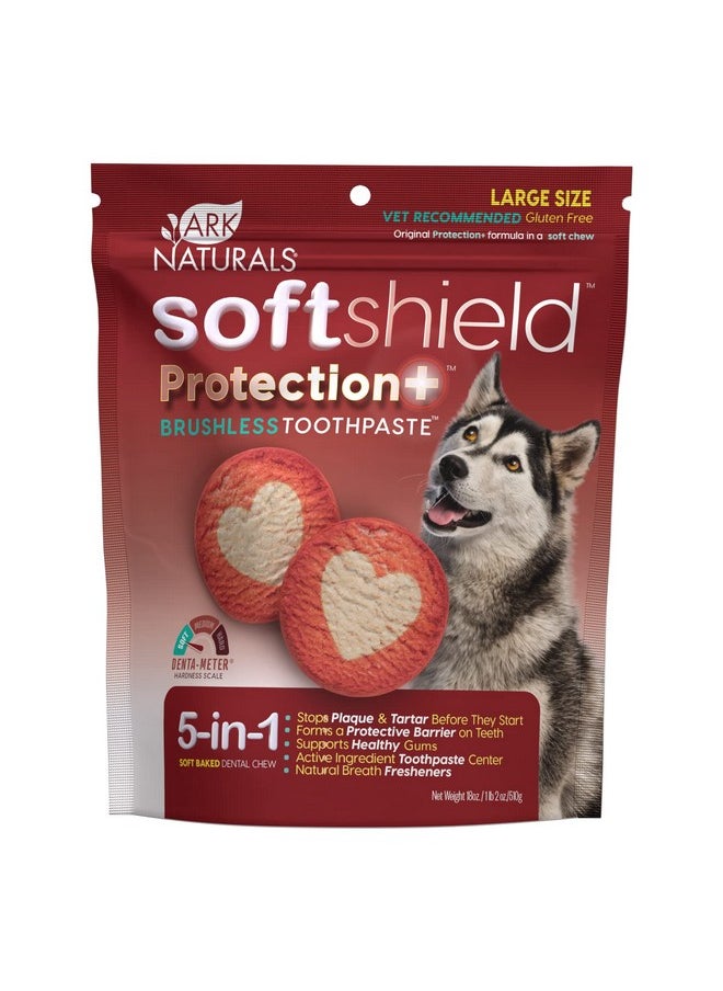 Ark Naturals Soft Shield Protection+ Brushless Toothpaste, Dog Dental Chews for Large Breeds, Stops Plaque and Tartar, Freshens Breath, 18oz, 1 Pack