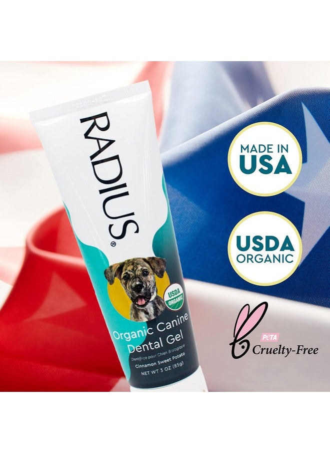 RADIUS USDA Organic Canine Pet Toothpaste 1 Unit, 3 oz, Non Toxic Toothpaste for Dogs, Designed to Clean Teeth and Help Prevent Tartar and Remove Plaque, Xylitol Free