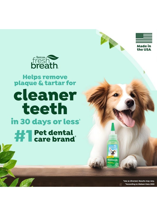 TropiClean Oral Care Brushing Gel for Dogs & Cats| Dog Toothpaste | Pet Dental Gel | Dog Teeth Cleaning Use with Pet Toothbrush | 2 oz