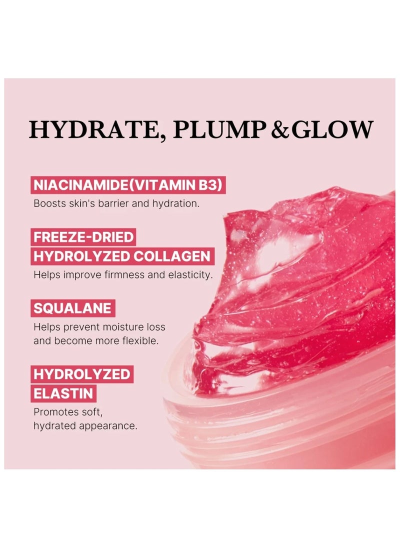 Collagen Jelly Cream- Niacinamide & Freeze-Dried Hydrolyzed Collagen - Boosts skin's barrier hydration and gives 24h Glow & Lifted Look - No artificial color, Korean skincare (110ml)