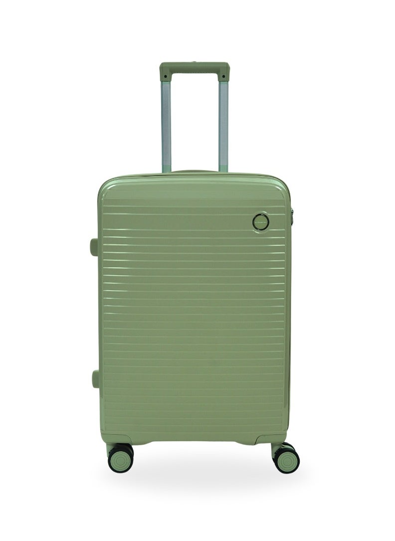 Giordano Pathfinder PP Hardcase Unbreakable Check-In Medium Travel Luggage , Durable Lightweight 4 Double Wheels Smooth Rolling 24