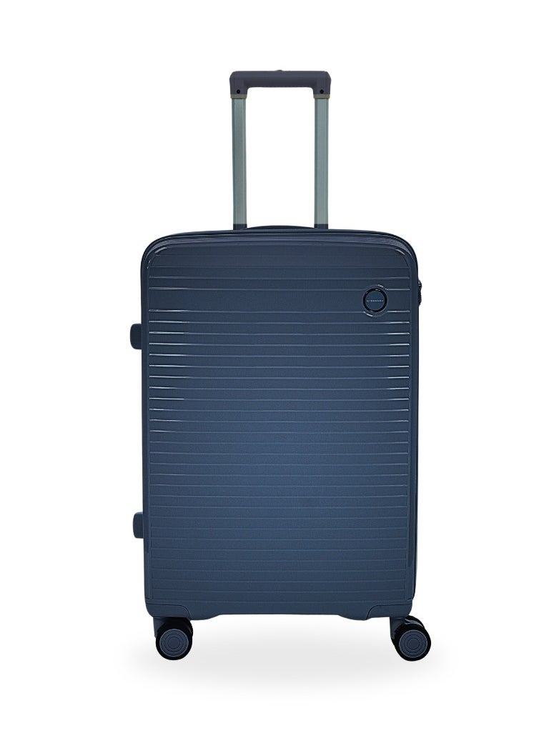 Giordano Pathfinder PP Hardcase Unbreakable Check-In Medium Travel Luggage , Durable Lightweight 4 Double Wheels Smooth Rolling 24