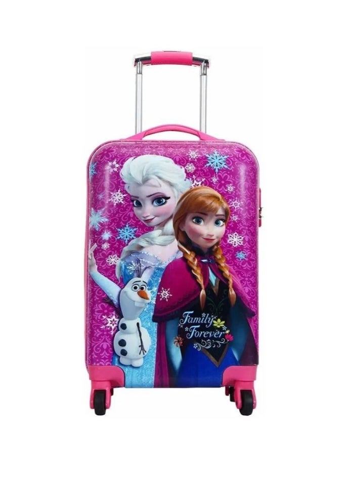 Frozen Princess Elsa and Anna Kid's Travel Luggage suitcase Childred Trolley Case Cartoon Rolling Bag for School Kids Trolley Bag on wheels Boarding Box