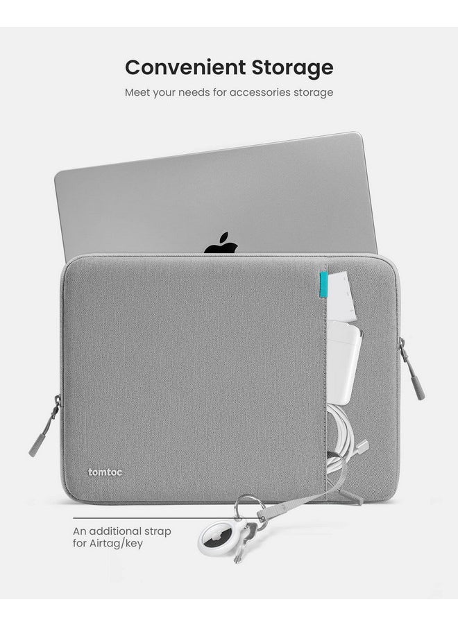 tomtoc 360° Protective Laptop Sleeve for 13-inch MacBook Air M3/A3113 2024, M2/A2681, MacBook Pro M2/A2686 M1/A2338 2024-2016, Water-Resistant MacBook Case for 13-inch iPad Pro M4/iPad Air M2 2024