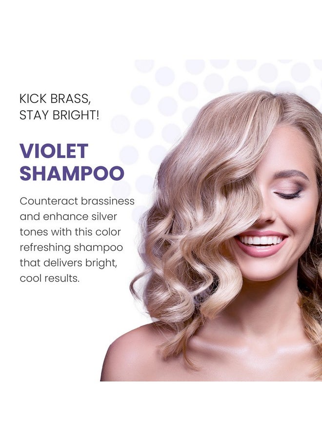 ALOXXI Violet Shampoo - Purple Shampoo for Blonde Hair - Instantly Brightens & Washes Away Brassy Yellow Tones on Blonde, White & Grey Hair - Paraben Free & Sulfate Free, 33.3 Fl Oz