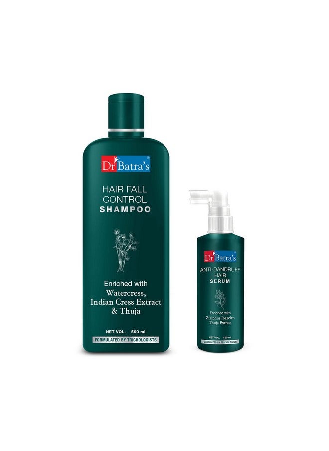 Dr Batra's Anti Dandruff Hair Serum and Hair Fall Control Shampoo - 500 Ml, 371 g