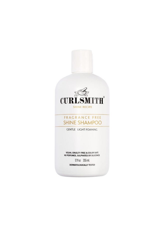 CURLSMITH - Shine Shampoo, Gentle, Sensitive, Fragrance Free Cleanser for All Curl and Hair Types, Vegan (12 fl oz)