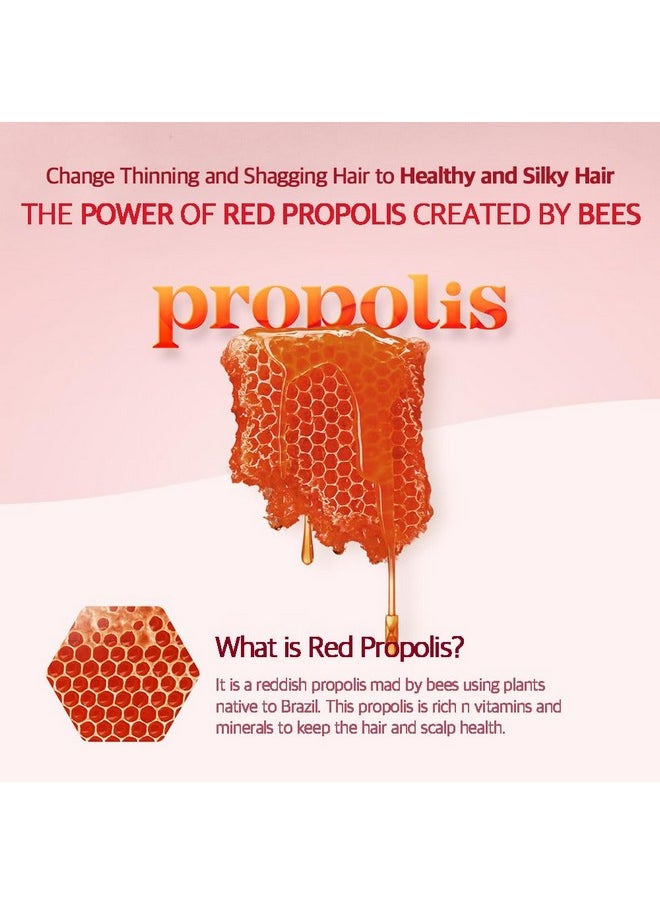 Propolis Royal Jelly Extract Rosehip Oil Rose Water Shiny And Healthy Hair Propolis Red Volume 33.8 Fl Oz / 1L (Shampoo, 1-Pack)