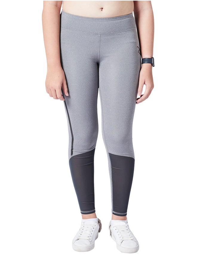 Girl's Mid-Rise Power-Mesh Reflective-Leggings