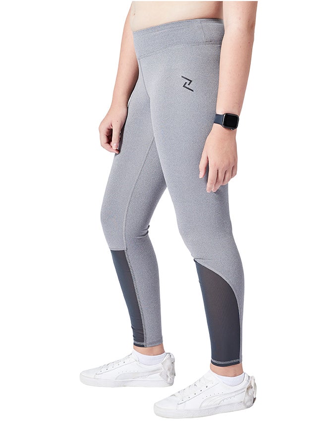 Girl's Mid-Rise Power-Mesh Reflective-Leggings