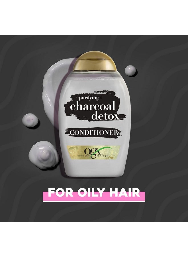 Purifying + Charcoal Detox Coconut Conditioner For Dry Hair For Buildup Removal And Light Nourishment, No Sulfates, 385Ml, 1 Count