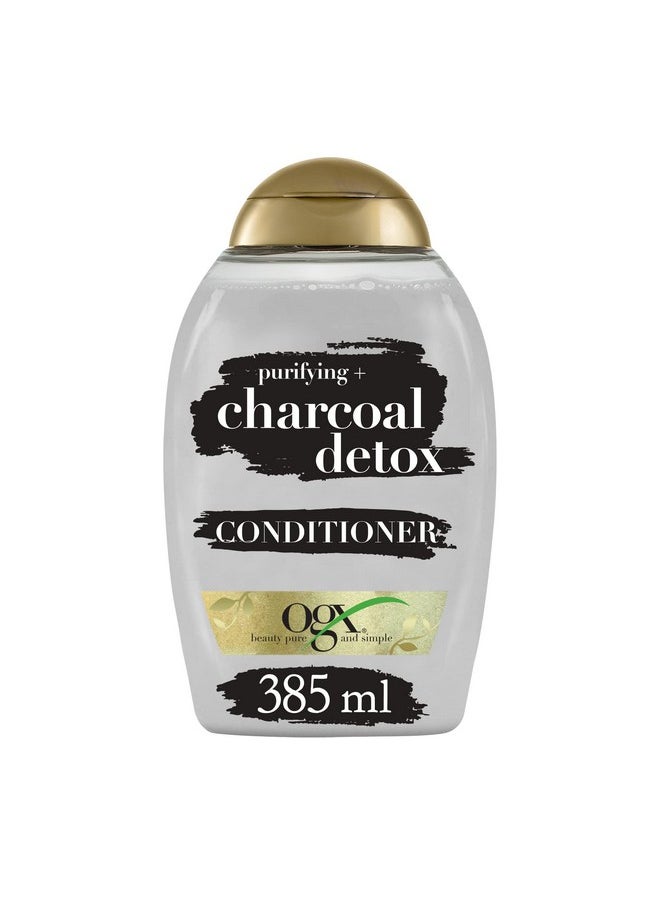 Purifying + Charcoal Detox Coconut Conditioner For Dry Hair For Buildup Removal And Light Nourishment, No Sulfates, 385Ml, 1 Count