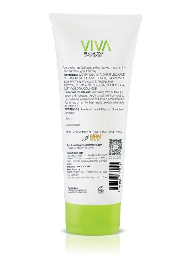 BIRM Viva Hair Conditioner: Moisturizes, Detangles, Strengthens. For Dry, Frizzy Hair. Protects Strands for Softness, Shine. 200ml