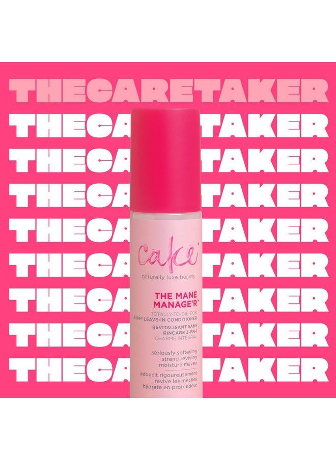 Cake Beauty Leave in Conditioner, The Mane Manager - Moisturizing & Softening - With Coconut Oil, Biotin, Soy & Rice Proteins - For Dry/Normal Hair Types - 4 Fl Oz / 120 mL