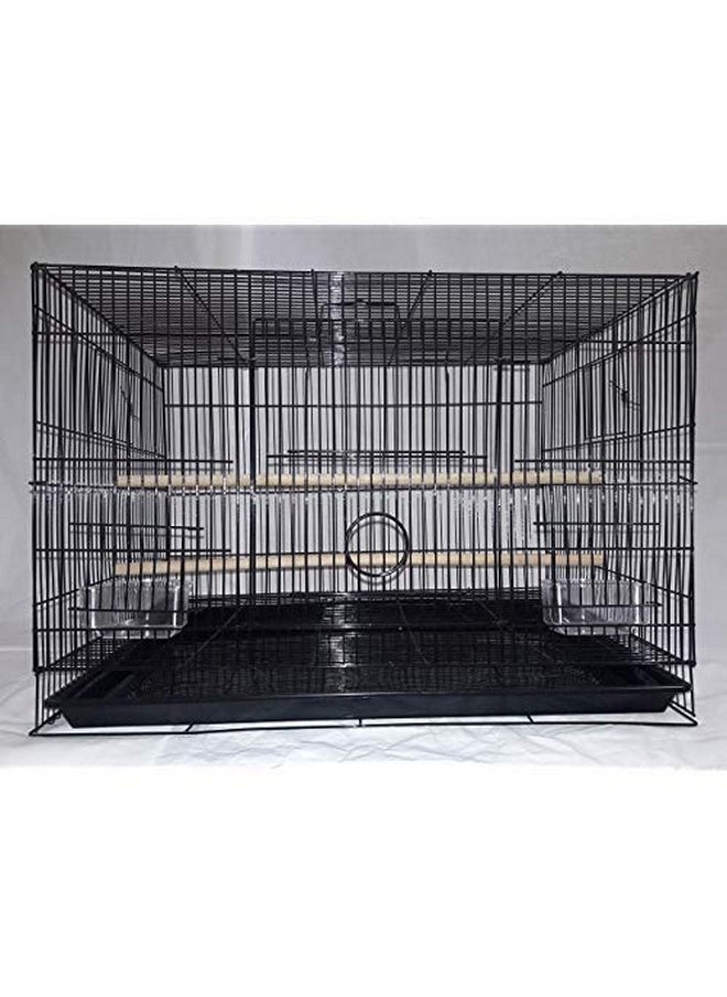 Aakriti Bird Metal Cage Best For Lovebird/Pet, Parrot, Parakeet, Budgie, Cockatiel Metal Cage Hammock Large Bird Metal Cage (Size: 23.5