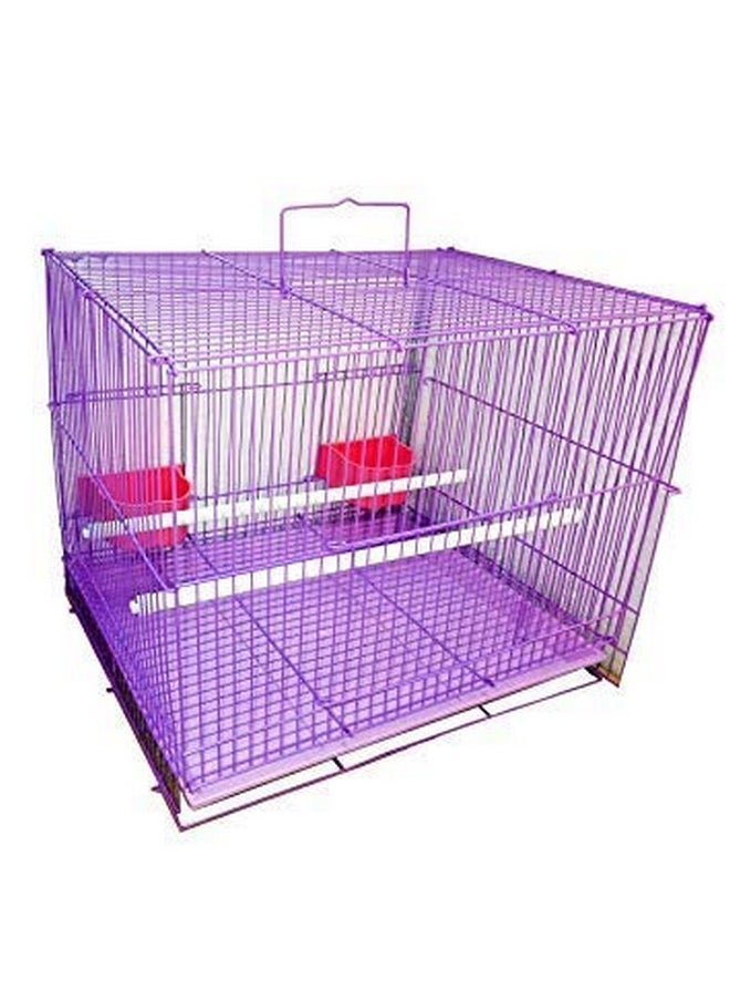 Aakriti Bird Metal Cage Best For Lovebird/Pet, Parrot, Parakeet, Budgie, Cockatiel Metal Cage Hammock Large Bird Metal Cage (Size: 23.5