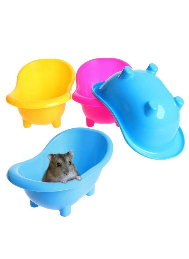 Pets Empire Hamster Plastic Sand Bathtub | Bathtub for Hamster/Dwarf/Gerbil/Chinchilla/Mice | Small Animal Supplies | Beds Hammocks & Nesters | (Colour May Vary, 15.5 x 8.50 cm)