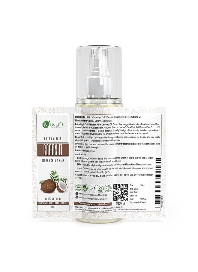 Naturalis Essence Of Nature Trio of castor/coconut/almond Oil for Skin & Hair (200ml Each)