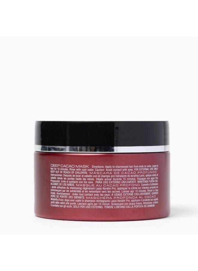 Lasio HYPERSILK Cacao Mask with Keratin, Jojoba, Coconut, and Avocado Oils - Moisture and Repair for Thick, Wavy, Curly, Dry, or Damaged Hair - Restores Strength, Elasticity Shine - 4.23 Fl. Oz.