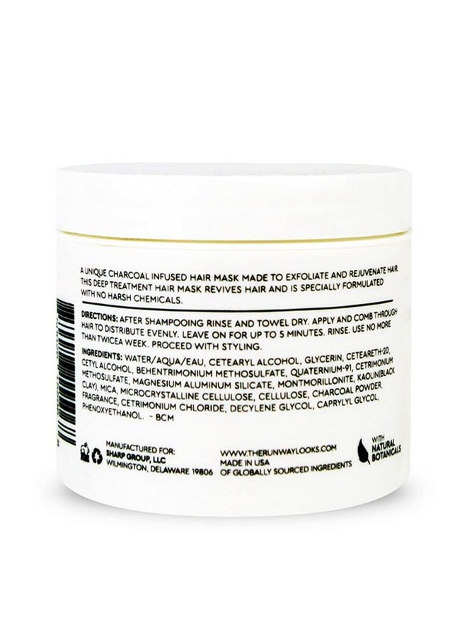 The Runway Looks Soho Rejuvenating Hair Mask, Black Clay Charcoal, Nourishes, Strengthens and Revitalizes Hair, Detoxifies Scalp, Improves Hair Overall Appearance (4oz)