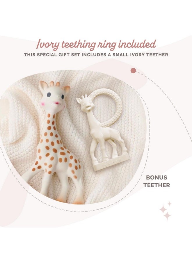 Sophie la girafe, Award Set | Includes Sophie la girafe, a Sophie la girafe Mini Teether & Photo Instructions | Handcrafted for 60 Years in France | Natural Rubber | Designed for Teething Babies