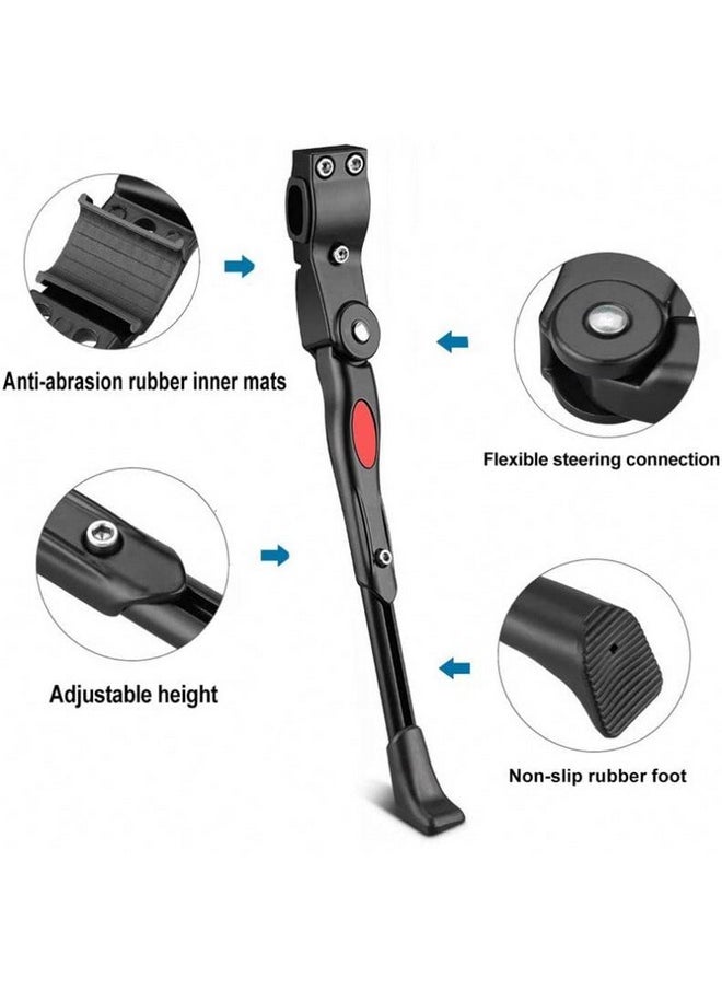 Fastped Aluminum-Alloy Side Kickstand for Road Bike Mountain Bicycle (Black)