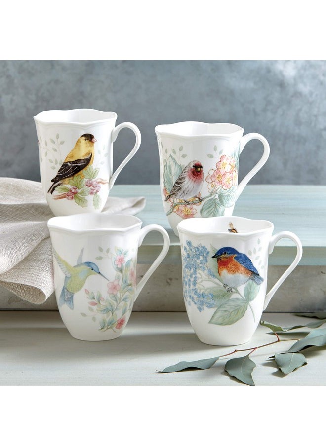 Lenox Butterfly Meadow Flutter Porcelain Mugs, Set of 4, Multicolor