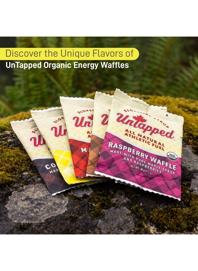 UnTapped Organic Lemon Waffles 1.1 oz Each, Box of 16 - Endurance Sports Snacks Sweetened with Real Maple Syrup, and Real Lemons | Vegan & Real Food Waffles| Ideal for Athletic Performance