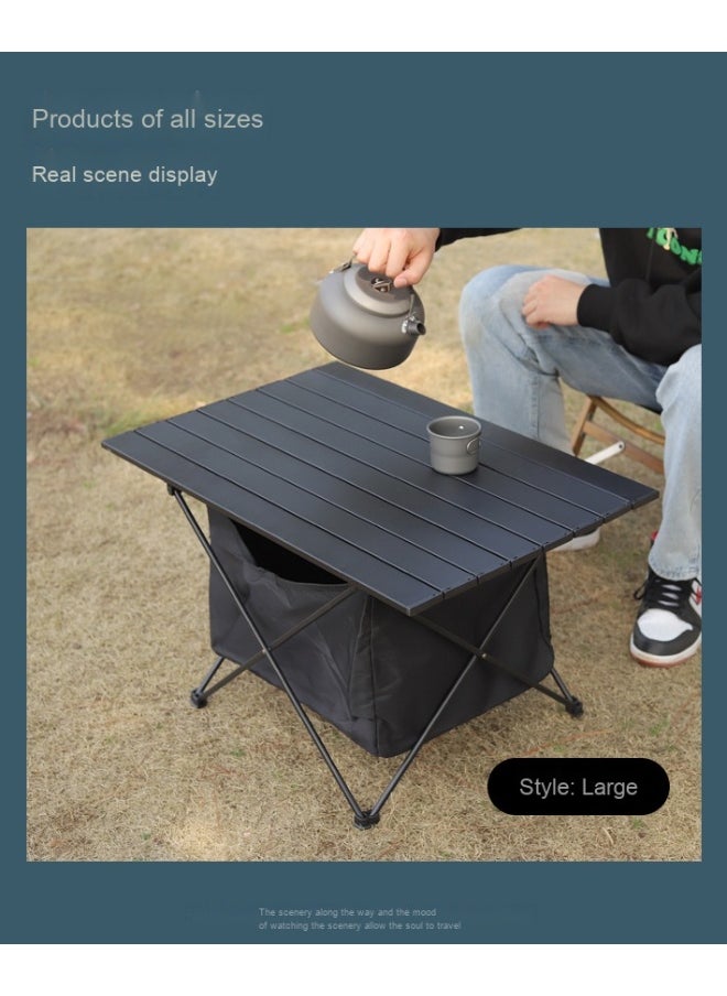 Portable Folding Camping Roll Up Table Compact Desk for Outdoor Travel Hiking Picnic