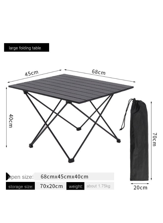 Portable Folding Camping Roll Up Table Compact Desk for Outdoor Travel Hiking Picnic