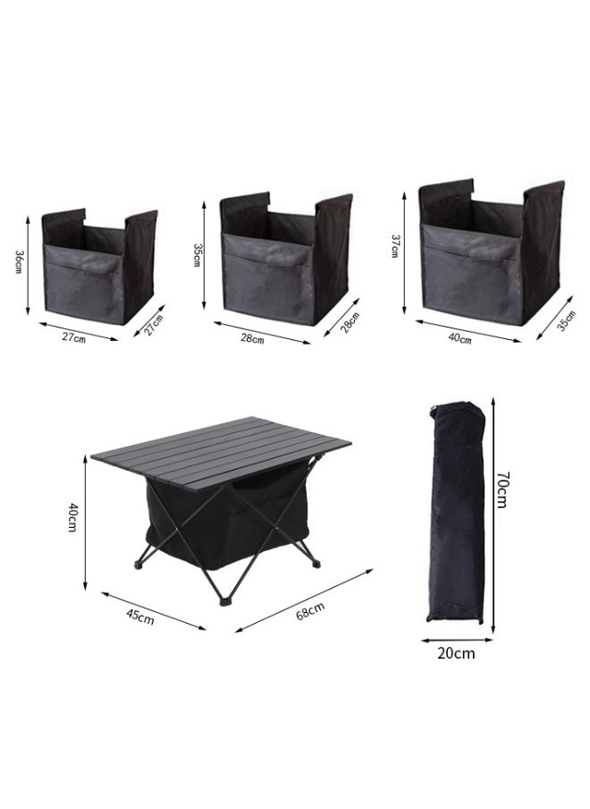 Portable Folding Camping Roll Up Table Compact Desk for Outdoor Travel Hiking Picnic