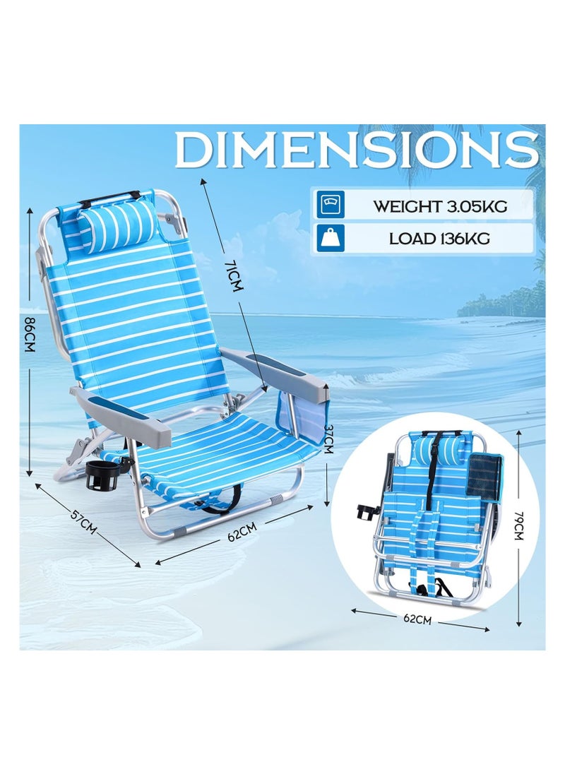 LENND Camping Chair,Beach Chairs Heavy Duty,Balcony Chair Foldable Outdoor Chair,Sun Lounge Chairs Low Picnic Chair for Recliner Chair,Rocking chair,Camping Accessories,Garden Furniture,Floor Chair